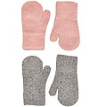 CeLaVi Moufles - Laine/Nylon - 2 Pack - Misty Rose/Gris Chin