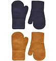 CeLaVi Fäustlinge - Wolle/Nylon - 2er-Pack - Pumpkin Spice/Navy