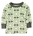 Katvig Long Sleeve Top - Wool - Green w. Apples