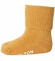 Melton Socken - ABS - Ockergelb m. Antirutsch