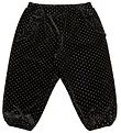 Petit by Sofie Schnoor Velvet Trousers - Holly - Black w. Dots