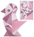 Sebra Seinätarra - Vaaleanpunainen Geometrinen lintu