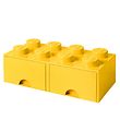 LEGO Storage Frvaringslda - 8 Knoppar - 50x25x18 - Gul