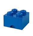 LEGO Storage Frvaringslda - 4 Knoppar - 25x25x18 - Bl