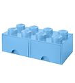 LEGO Storage Frvaringslda - 8 Knoppar - 50x25x18 - Ljusbl