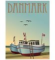 Vissevasse Poster - 50x70 - Dnemark - Die Fischerboote