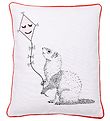 Bloomingville Cushion - 50x40 - White/Red w. Ferret