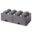 LEGO Storage Opberglade - 8 Knoppen - 50x25x18 - Donkergrijs