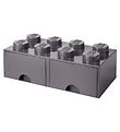 LEGO® Storage Förvaringslåda - 8 Knoppar - 50x25x18 - Mörkegr