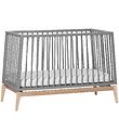 Leander Luna Babybett - 120x60 - Grau/Eiche