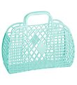 Sun Jellies Large Folding Basket - Retro - 37x30x11 cm - Mint