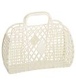 Sun Jellies Stor Fällbar Korg - Retro - 37x30x11 cm - Cream