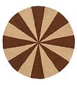 ferm Living Rug - Wool - Ø: 130 cm - Brick/White