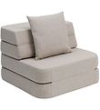 by KlipKlap Fold Sofa - 3 Fold Single - 70 cm - Beige/Sand