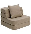 by KlipKlap Fold Sofa - 3 Fold Single - 70 cm - Sand/Sand