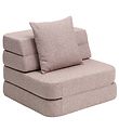 by KlipKlap Fold Sofa - 3 Fold Single - 70 cm - Soft Rose/Rose