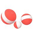 bObles Ball - 7/11/15 cm - 3er-Pack - Geburtstag - Rot/Weiß
