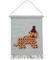 OYOY Wall Hanging - 68x50 cm - Leopard - Dusty Blue