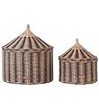 OYOY Aufbewahrungskörbe - 2er-Pack - 50/36 cm - Zirkus - Muskat