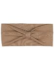 Racing Kids Headband w. Bow - Double Layer - Light brown