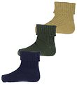 Minymo Chaussettes - 3 Pack - Rib - Agaves Green