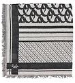 Écharpe Lala Berlin - 80x80 - Monogramme en cube Light - Black M