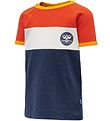 Hummel T-Shirt - hmlAnton - Oranje/Navy