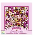 Perles en bois Djeco - 450 pces - Oiseaux