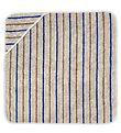 OYOY Vauvan pyyhe - 100x100 cm - Raita - Karamelli/Optiikka Blue