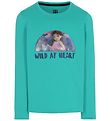 LEGO Friends Long Sleeve Top - Turquoise w. Holographic Print