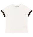 Fendi T-Shirt - Blanc av. Bords du logo