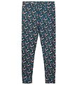 Hust and Claire Leggings - Ludo - Viskose/Bambus - Navy m. Blüte