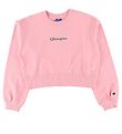 Champion Fashion Sweatshirt - Bijgesneden - Roze m. Logo