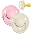 Bibs De Lux Nappar - Naturgummi - Stl. 2 - Ivory & Baby Pink