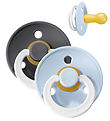 BIBS Colour Glowing Pacifiers - 2-Pack - Size 1 - Round - Iron/B
