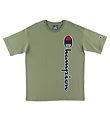 Champion Fashion T-Shirt - Vert av. Logo