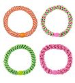 Kknekki Elastic Hair Bands - 4-Pack - Green/Pink/Orange