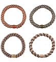 Bandeaux à Cheveux Elastiques Kknekki - 4 Pack - Marron/Vert Bri