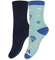 Melton Socken - George - 2er-Pack - Navy/Hellblau