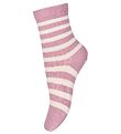 MP Socks - Eli - Off White/Purple w. Stripes