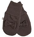 Racing Kids Mittens - Brown w. Bow
