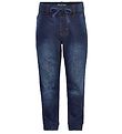 Minymo Buxur - Teygja Loose Fit - M eyðimerkurblár Gallaefni