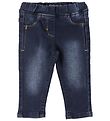 Minymo Housut - venytt Slim Fit - Tummansininen Denim