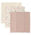 Cam Cam Muslin Cloths - 3-pack - Mix Pressed Leaves/Dusty Rose/I