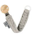 Smallstuff Pacifier Clip - Crochet - Grey Melange