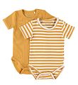 Minymo Rompers s/s - 2-pack - Amber Gold