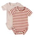 Minymo Rompers s/s - 2-pack - Kloof Rose