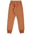 Joha Leggings - Wool - Brown w. Stripes