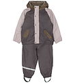 Mikk-Line Rainwear w. Suspenders w. Flecce - PU - Sparrow