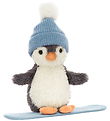 Jellycat Knuffel - 12x18 cm - Pinda Penguin Snowboarden